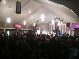 The Way Church, 4 years old, worships in its new facilities. 