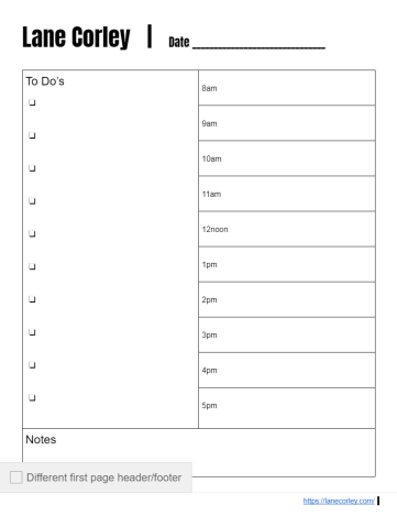 To Do_s Editable Google Docs
